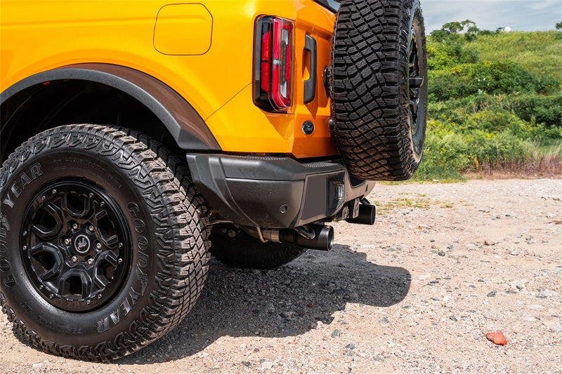 Corsa 21-24 Ford Bronco 2.7L 2-Door 2.75in Cat-Back Dual Rear Exhaust w/ 4in Straight-Cut Black Tips